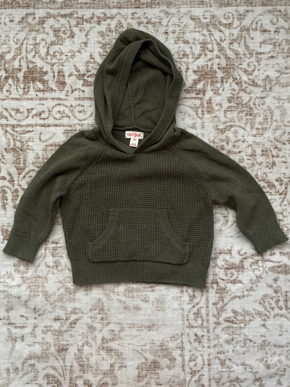 Cat & Jack Green Knit Hoodie